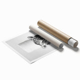 Adorable Tiger Cub Bathroom Wall Art - Fun Black and White Decor