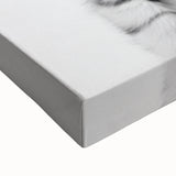 Adorable Tiger Cub Bathroom Wall Art - Fun Black and White Decor