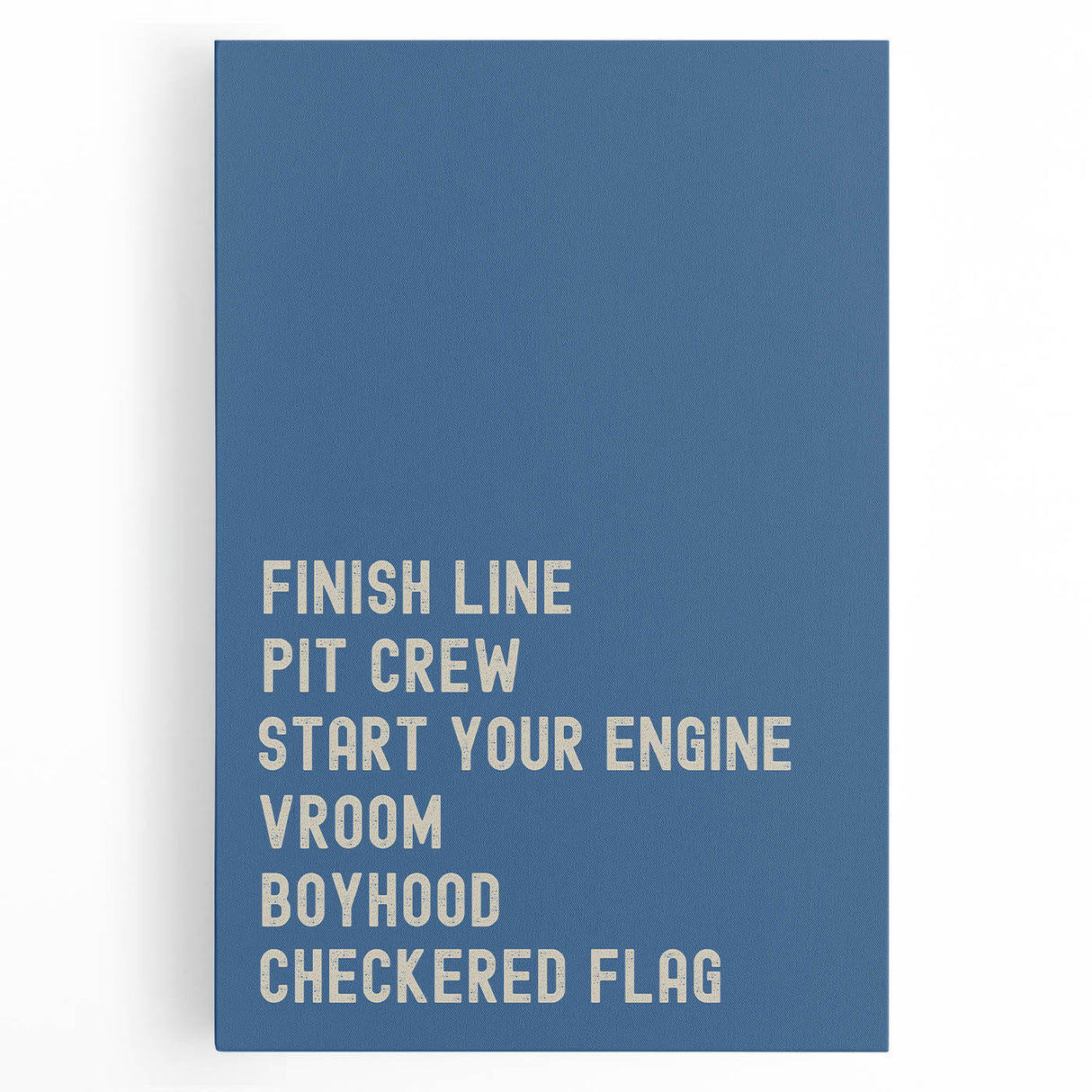 Race Track Words Wall Art - Boys Room Wall Art Kids Wall Art Prints