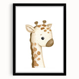 Giraffe Nursery Canvas Print - Baby Room Wall Art for Kids