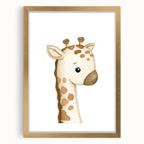 Giraffe Nursery Canvas Print - Baby Room Wall Art for Kids
