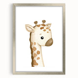 Giraffe Nursery Canvas Print - Baby Room Wall Art for Kids