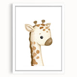 Giraffe Nursery Canvas Print - Baby Room Wall Art for Kids