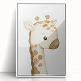 Giraffe Nursery Canvas Print - Baby Room Wall Art for Kids