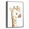 Giraffe Nursery Canvas Print - Baby Room Wall Art for Kids
