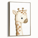 Giraffe Nursery Canvas Print - Baby Room Wall Art for Kids