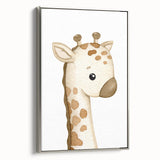 Giraffe Nursery Canvas Print - Baby Room Wall Art for Kids