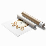 Giraffe Nursery Canvas Print - Baby Room Wall Art for Kids