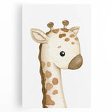 Giraffe Nursery Canvas Print - Baby Room Wall Art for Kids