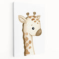 Giraffe Nursery Canvas Print - Baby Room Wall Art for Kids