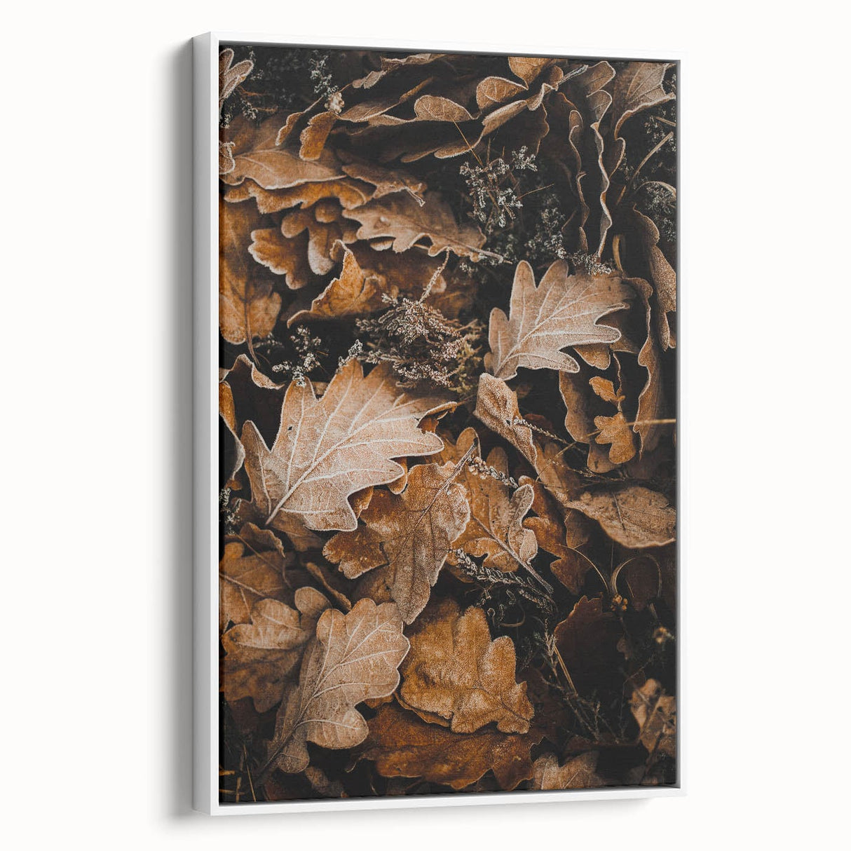 Vintage poster art of a colorful autumn scene on a framed canvas, ideal for extra large living room wall decor.