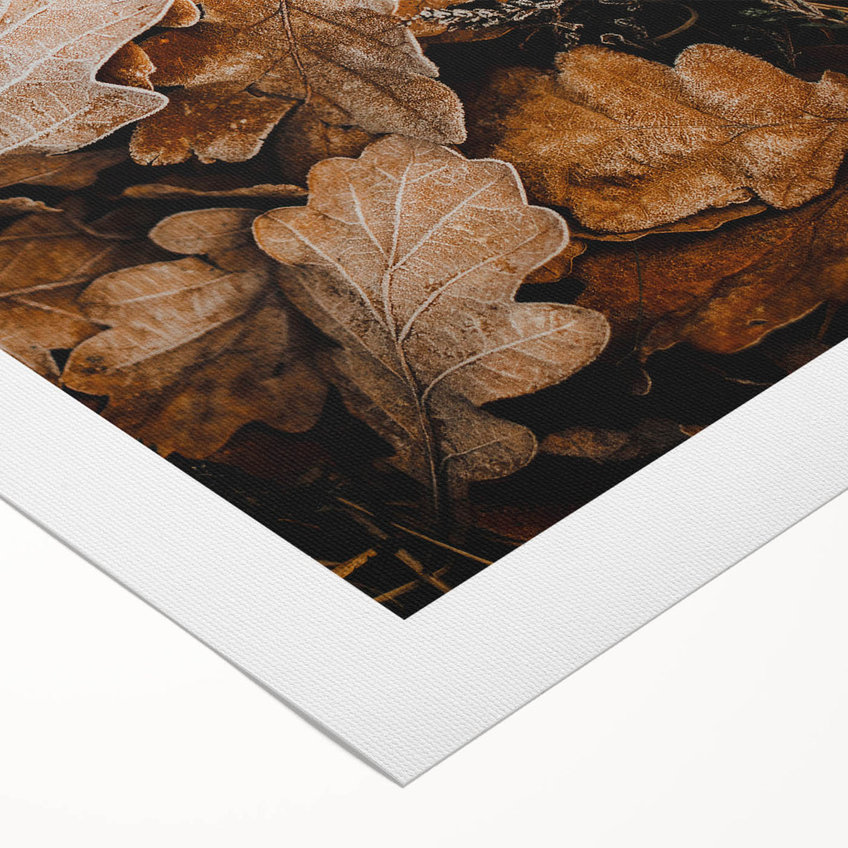 Art deco poster featuring an autumnal scene in earthy tones on rolled canvas, suitable for dining room or bathroom walls.