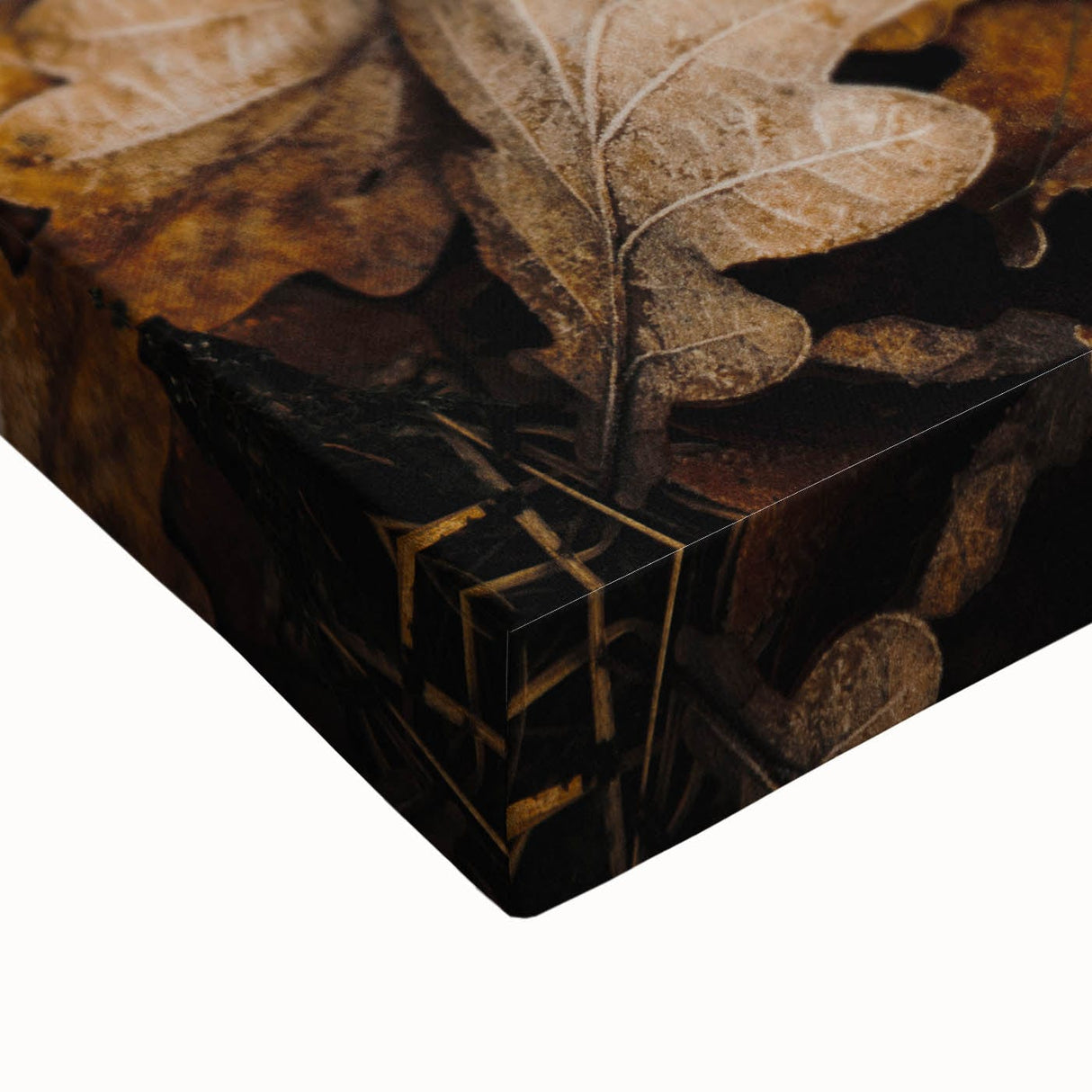 Large art of a black and white landscape painting on stretched canvas, depicting trees in fall, suitable for bedroom decor.
