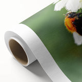 Art deco poster depicting a spring scene on a rolled canvas with pastel shades, ideal for nursery wall art.