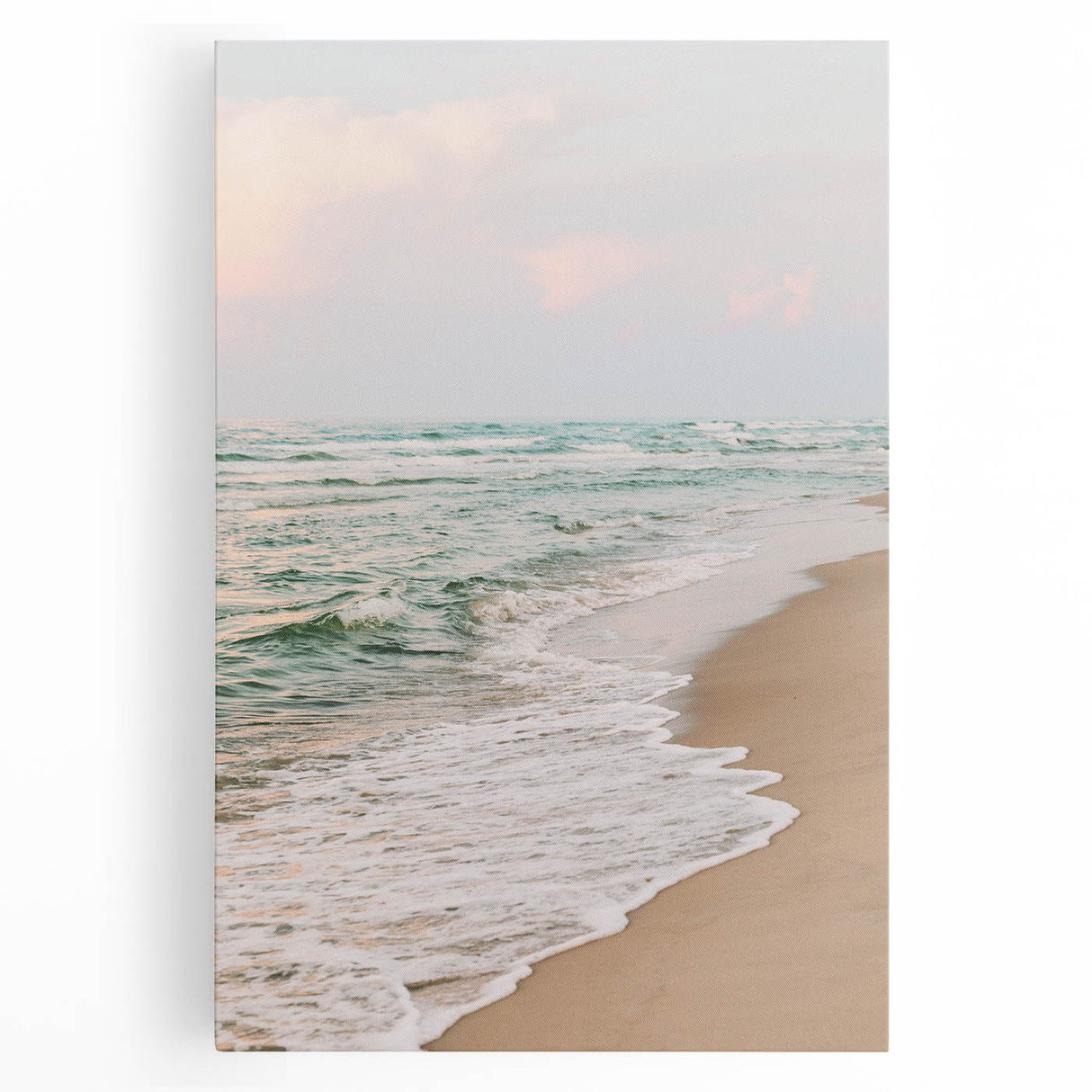 Large black and white abstract art on stretched canvas featuring flowing forms, ideal for kitchen wall art.
