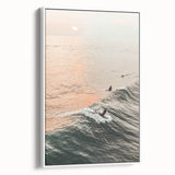 Vintage poster art on framed canvas featuring a colorful abstract design, ideal for extra large living room wall art.