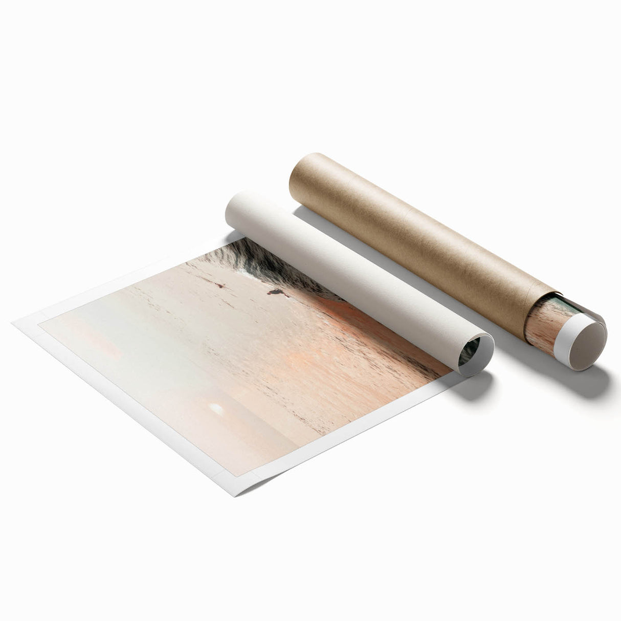 Extra large rolled canvas print featuring a floral design in pastel shades, ideal for classy bathroom wall art.