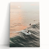 Black and white large stretched canvas featuring a minimalist summer design, ideal for kitchen wall art or bedroom decor.