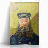 Mid-century modernist art depicting a serene landscape in soft pastel colors on a framed acrylic print.