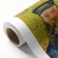 Art Deco-style poster of a vibrant Van Gogh painting on rolled canvas, ideal for nursery wall art or dining room decor.