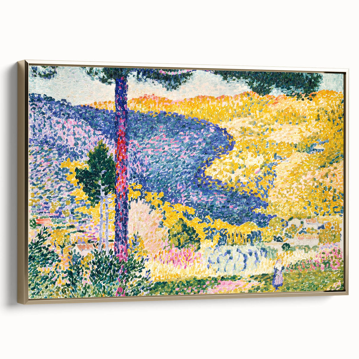 Impressionist Landscape Art – Valley with Fir by Henri Cross