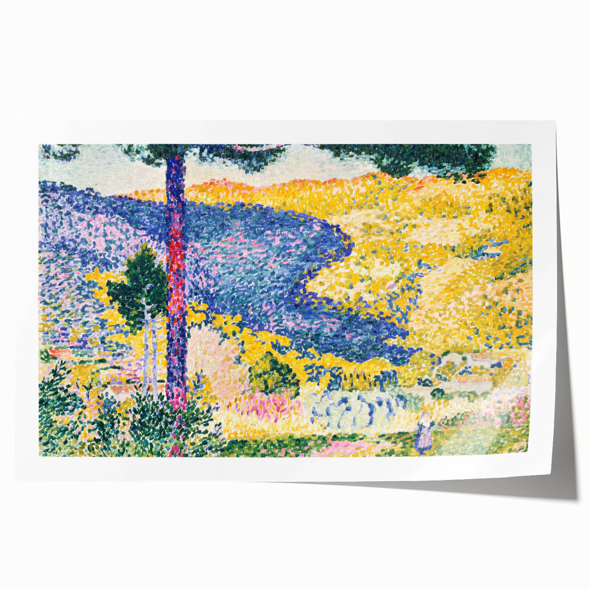 Impressionist Landscape Art – Valley with Fir by Henri Cross