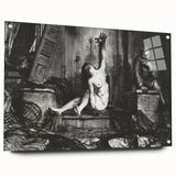 Modern Wall Art: Dramatic Charcoal Scene with Expressive Contrast