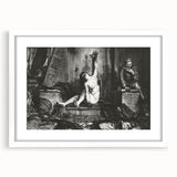 Modern Wall Art: Dramatic Charcoal Scene with Expressive Contrast