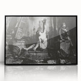 Modern Wall Art: Dramatic Charcoal Scene with Expressive Contrast