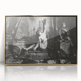 Modern Wall Art: Dramatic Charcoal Scene with Expressive Contrast