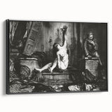 Modern Wall Art: Dramatic Charcoal Scene with Expressive Contrast