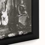 Modern Wall Art: Dramatic Charcoal Scene with Expressive Contrast