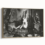 Modern Wall Art: Dramatic Charcoal Scene with Expressive Contrast