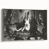 Modern Wall Art: Dramatic Charcoal Scene with Expressive Contrast