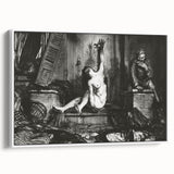 Modern Wall Art: Dramatic Charcoal Scene with Expressive Contrast