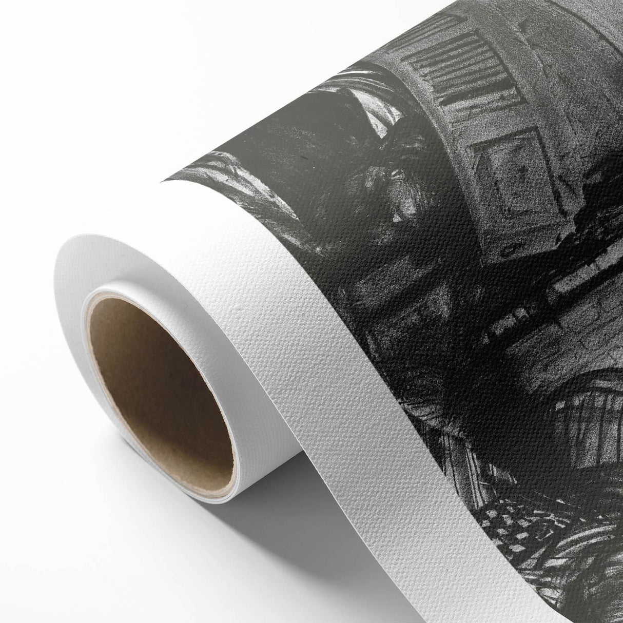 Modern Wall Art: Dramatic Charcoal Scene with Expressive Contrast