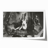 Modern Wall Art: Dramatic Charcoal Scene with Expressive Contrast