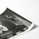 Modern Wall Art: Dramatic Charcoal Scene with Expressive Contrast