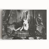 Modern Wall Art: Dramatic Charcoal Scene with Expressive Contrast