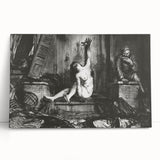 Modern Wall Art: Dramatic Charcoal Scene with Expressive Contrast