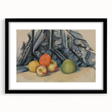Modern Wall Art: Classic Still Life with Apples and Draped Cloth