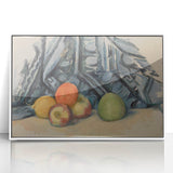 Modern Wall Art: Classic Still Life with Apples and Draped Cloth