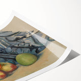 Modern Wall Art: Classic Still Life with Apples and Draped Cloth
