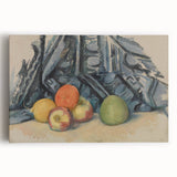 Modern Wall Art: Classic Still Life with Apples and Draped Cloth
