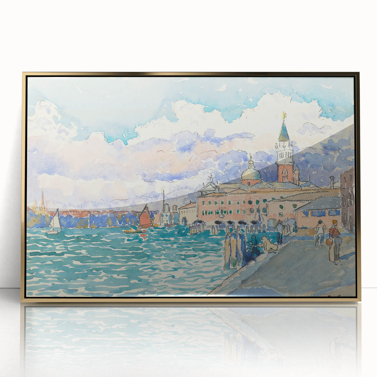 Impressionist Venice Wall Art - Claude Monet-Style Landscape Painting