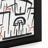 Modern Wall Art: Abstract Animal Enclosure in Black and Earthy Tones
