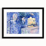 Venice Night Festival Impressionist Art - Claude Monet-Style Print