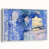 Venice Night Festival Impressionist Art - Claude Monet-Style Print