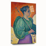 Femme à l'Ombrelle Modern Wall Art – Vibrant Pointillist Decor