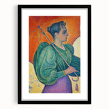 Femme à l'Ombrelle Modern Wall Art – Vibrant Pointillist Decor
